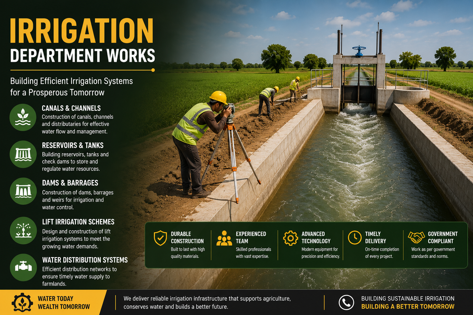 Irrigation Department Construction Works in Chhattisgarh