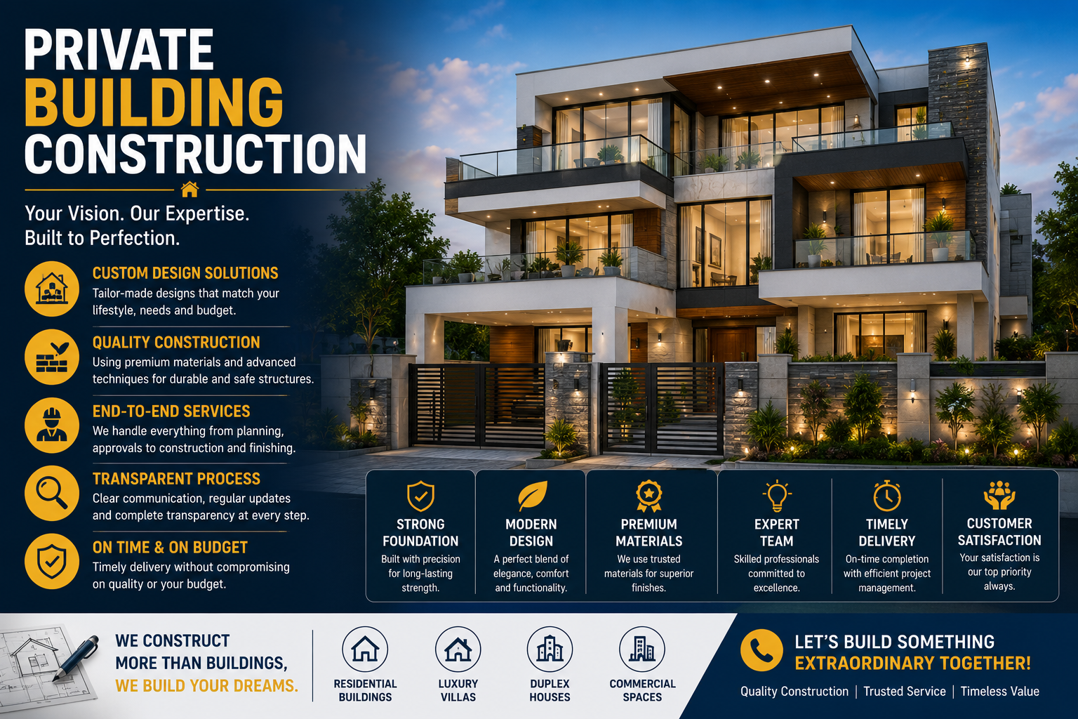 Private Building Construction Services in Bhilai, Durg, Chhattisgarh